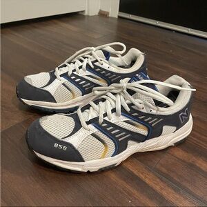 New Balance White and Blue Sneakers